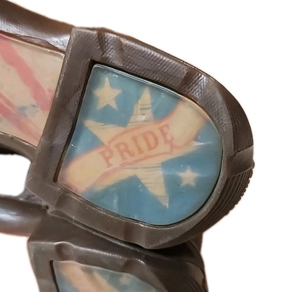 New Durango Lady Rebel 10" Brown Leather Vintage Flag Western Boots Womens 9M - Picture 11 of 16